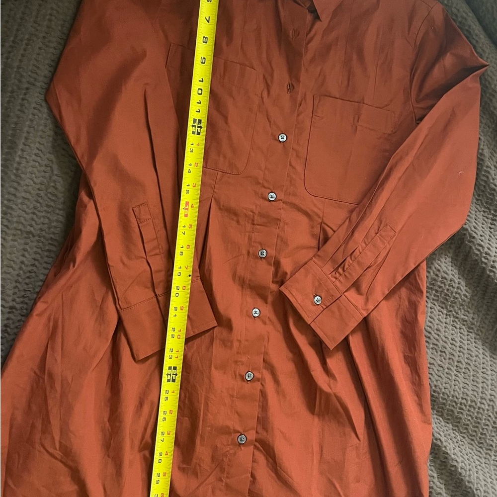 Banana Republic Terracotta Long Sleeve Dress - Picture 6 of 8